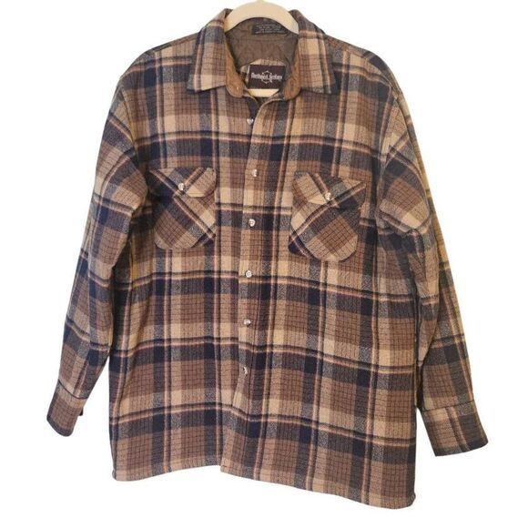 Northwest Territory Other - Northwest Territory mens wool blend quilted shirt, brown plaid. Size L.